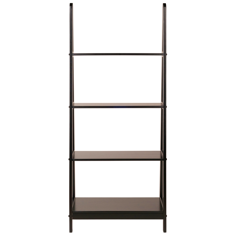 Winsome Avalon 4 Tier A Frame Solid Wood Book Shelving Unit in Espresso