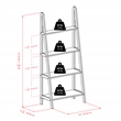 Winsome Avalon 4 Tier A Frame Solid Wood Book Shelving Unit in Espresso