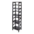 Winsome Leo 4-Section Tall Transitional Solid Wood Storage Book Shelf - Espresso