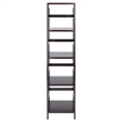 Winsome Leo 4-Section Tall Transitional Solid Wood Storage Book Shelf - Espresso