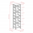 Winsome Leo 4-Section Tall Transitional Solid Wood Storage Book Shelf - Espresso
