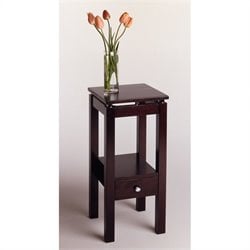 Winsome Linea Brown Wood End w/Chrome s Accent Table 021713927149 