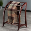 Winsome Betsy Quilt Solid Wood Blanket Rack Closet Organizer in Antique Walnut