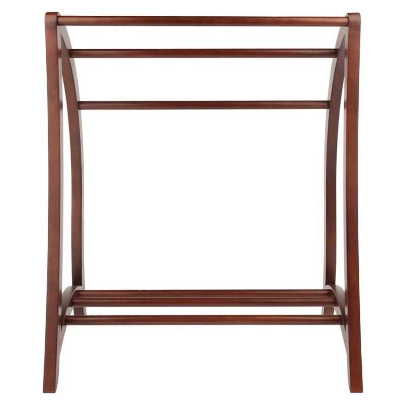 Winsome Betsy Quilt Solid Wood Blanket Rack Closet Organizer in Antique Walnut