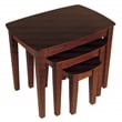 Winsome Bradley 3-Piece Transitional Solid Wood Nesting Tables in Antique Walnut