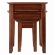 Winsome Bradley 3-Piece Transitional Solid Wood Nesting Tables in Antique Walnut