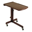 Winsome Olson Adjustable Transitional Solid Wood Mobile Lap Table Cart in Walnut
