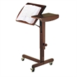 Winsome Olson Adjustable Transitional Solid Wood Mobile Lap Table Cart in Walnut