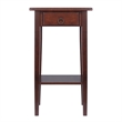 Winsome Regalia Phone Stand Solid Wood Accent Table in Anitque Walnut