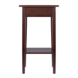 Winsome Regalia Phone Stand Solid Wood Accent Table in Anitque Walnut