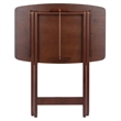 Winsome Darryl 5-Piece Curved Rectangular Solid Wood TV Tray Set in Walnut