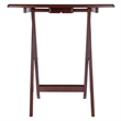 Winsome Darryl 5-Piece Curved Rectangular Solid Wood TV Tray Set in Walnut
