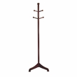 Winsome Philip 6 Pegs Standing Transitional Solid Wood Coat Rack in Walnut