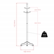 Winsome Philip 6 Pegs Standing Transitional Solid Wood Coat Rack in Walnut