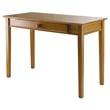 Winsome Studio Transitional Solid Wood Writing Desk in Honey Pine