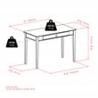 Winsome Studio Transitional Solid Wood Writing Desk in Honey Pine