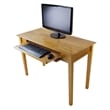 Winsome Studio Transitional Solid Wood Writing Desk in Honey Pine