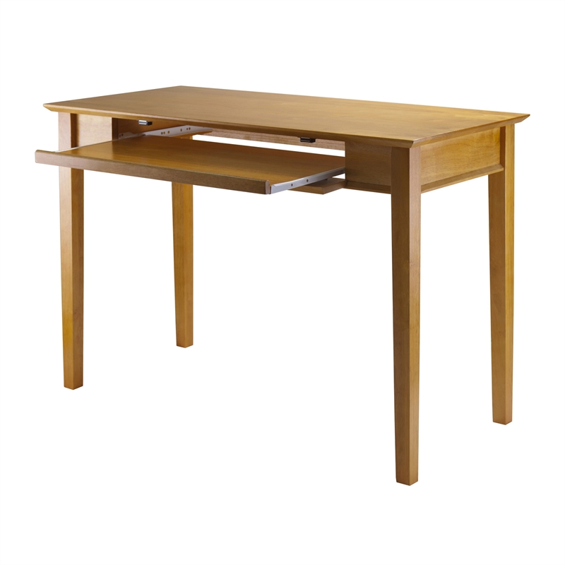 Winsome Studio Transitional Solid Wood Writing Desk in Honey Pine