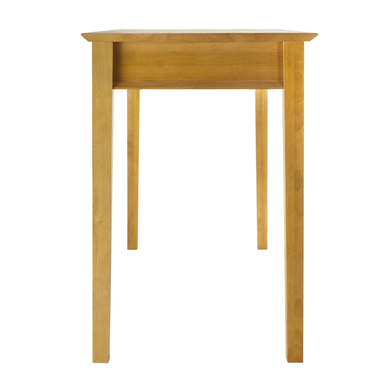 Winsome Studio Transitional Solid Wood Writing Desk in Honey Pine
