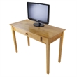 Winsome Studio Transitional Solid Wood Writing Desk in Honey Pine