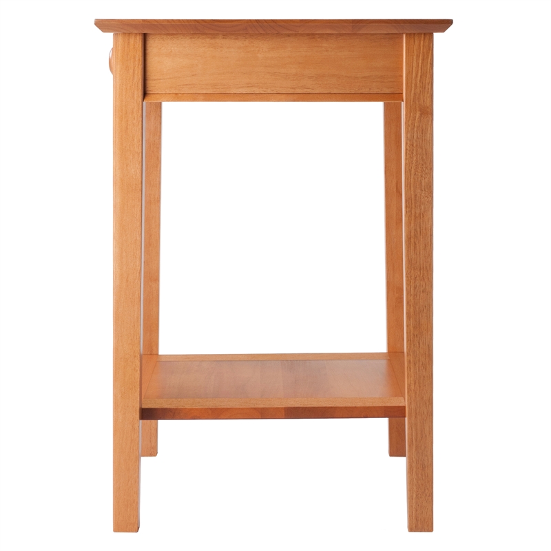 Winsome Studio Home Office Transitional Solid Wood Printer Stand in Honey Pine