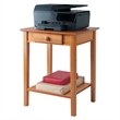 Winsome Studio Home Office Transitional Solid Wood Printer Stand in Honey Pine