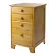 Winsome Studio 4-Drawer Solid Wood Vertical Filing Cabinet in Honey Brown