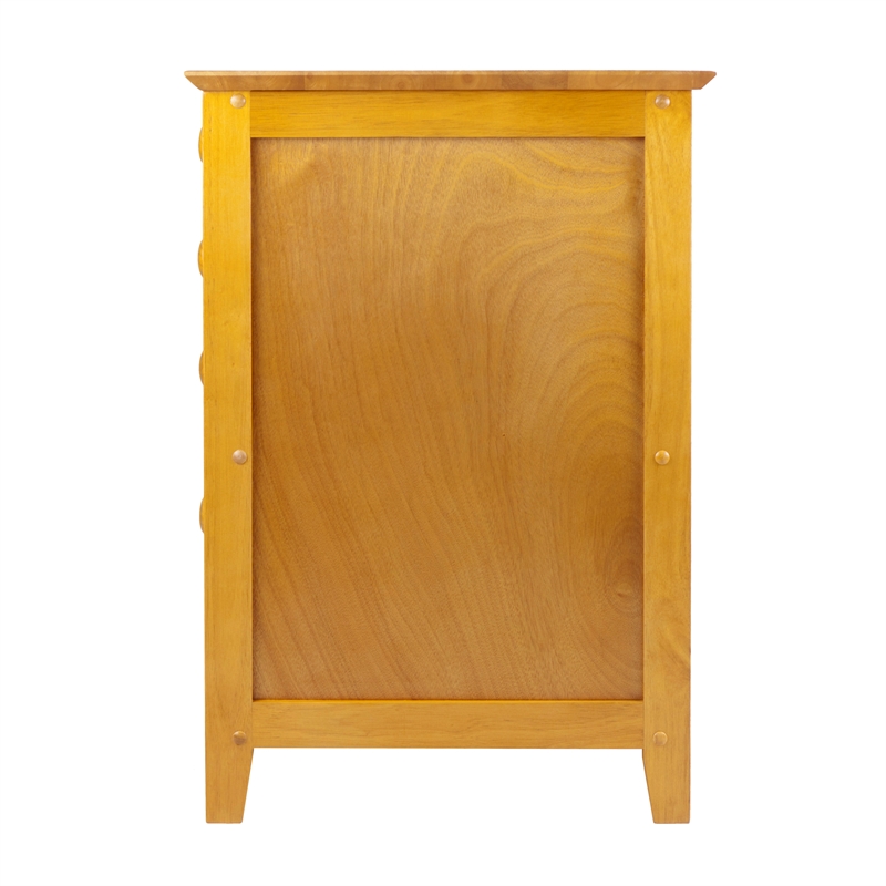 Winsome Studio 4-Drawer Solid Wood Vertical Filing Cabinet in Honey Brown