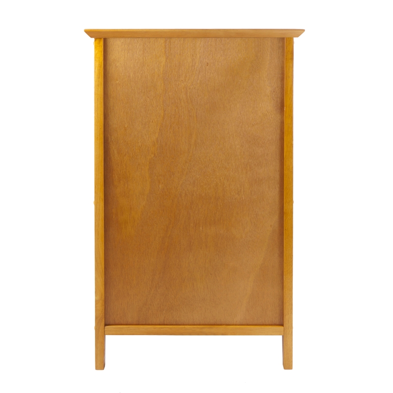 Winsome Studio 4-Drawer Solid Wood Vertical Filing Cabinet in Honey Brown