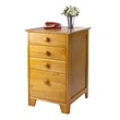 Winsome Studio 4-Drawer Solid Wood Vertical Filing Cabinet in Honey Brown