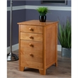 Winsome Studio 4-Drawer Solid Wood Vertical Filing Cabinet in Honey Brown
