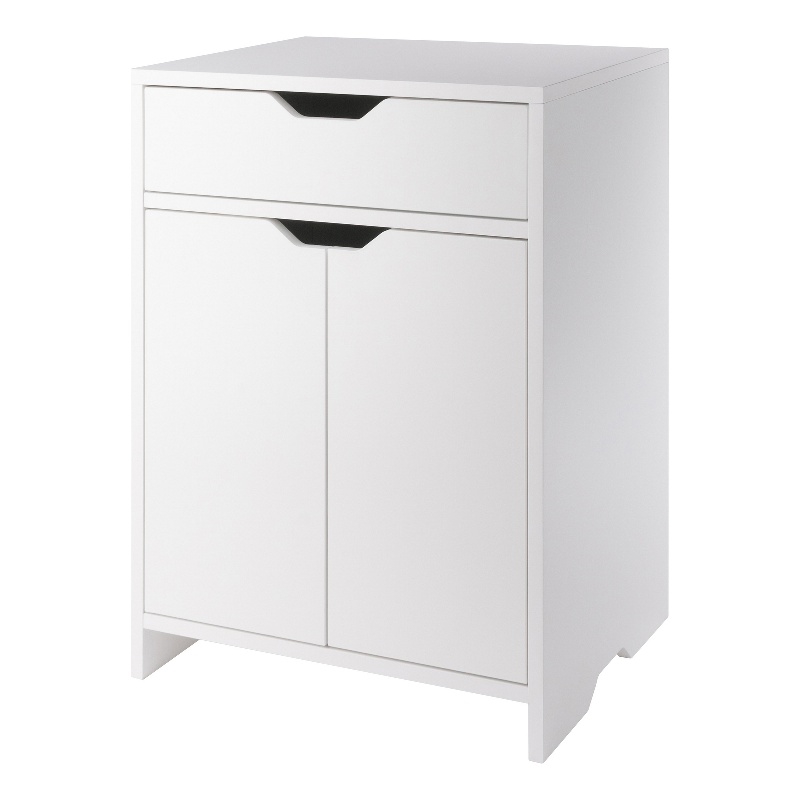Winsome 1-Drawer Contemporary Wood Storage Cabinet in White