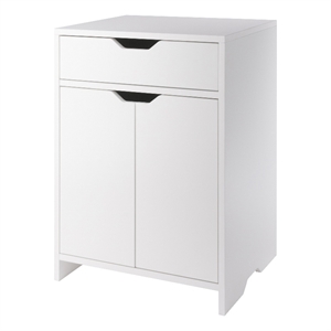 Winsome Nova 1-Drawer Contemporary Wood Storage Cabinet in White