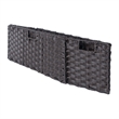 Winsome Melanie 3-Piece Foldable Woven Fiber Wicker / Rattan Basket - Chocolate
