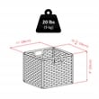 Winsome Melanie 3-Piece Foldable Woven Fiber Wicker / Rattan Basket in Chocolate