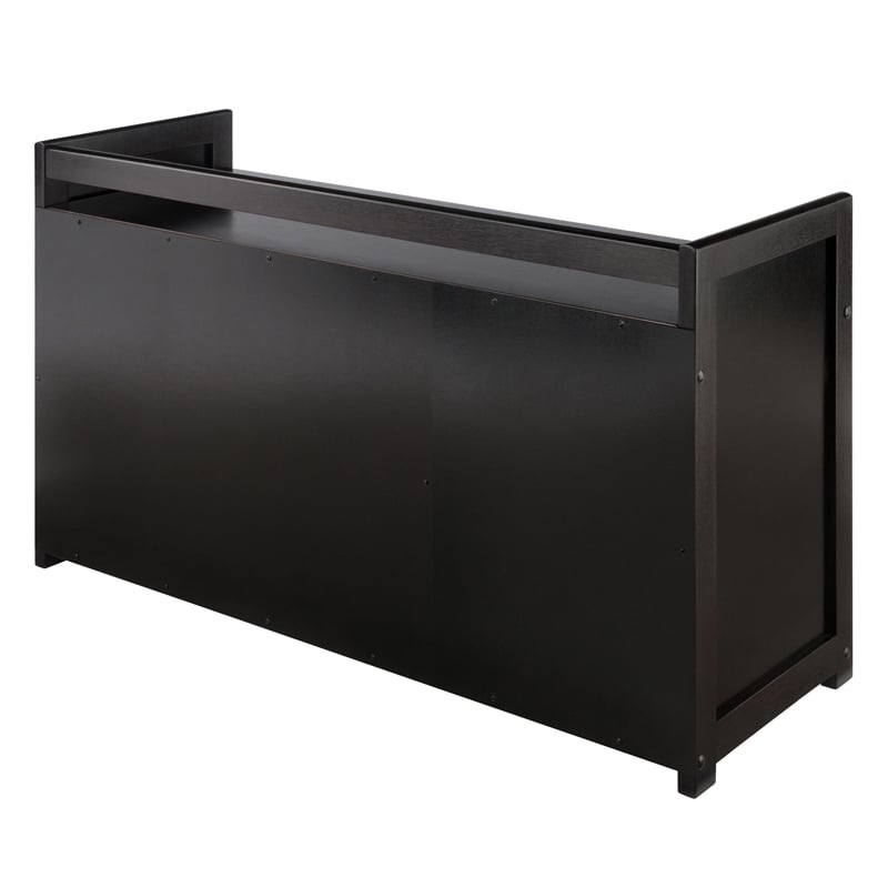 Winsome Addison 4-Piece Storage Solid Wood Bench w/ Baskets - Espresso/Chocolate