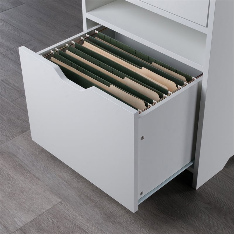 Winsome Filing Contemporary Wood Storage Cabinet in White