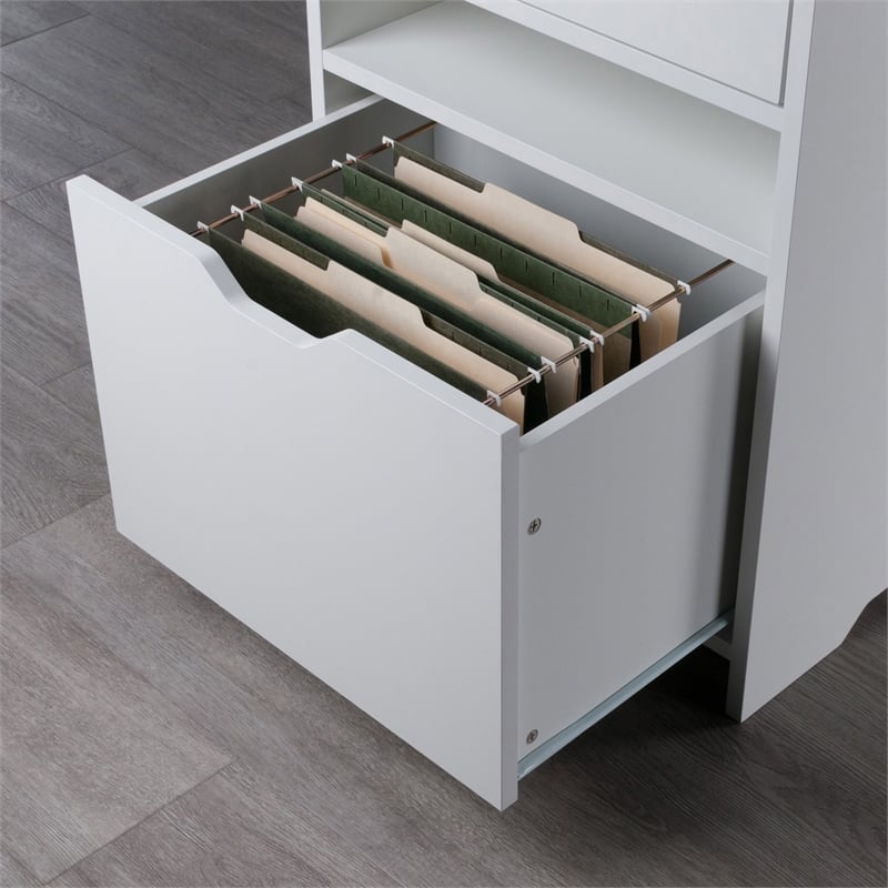 Winsome Filing Contemporary Wood Storage Cabinet in White