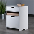 Winsome Filing Contemporary Wood Storage Cabinet in White