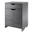 Winsome 1-Drawer Contemporary Wood Storage Cabinet in Charcoal