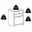Winsome Filing Contemporary Wood Storage Cabinet in Charcoal