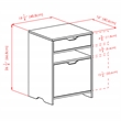 Winsome Filing Contemporary Wood Storage Cabinet in Charcoal