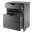 Winsome Filing Contemporary Wood Storage Cabinet in Charcoal