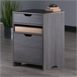Winsome Filing Contemporary Wood Storage Cabinet in Charcoal