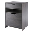 Winsome Filing Contemporary Wood Storage Cabinet in Charcoal