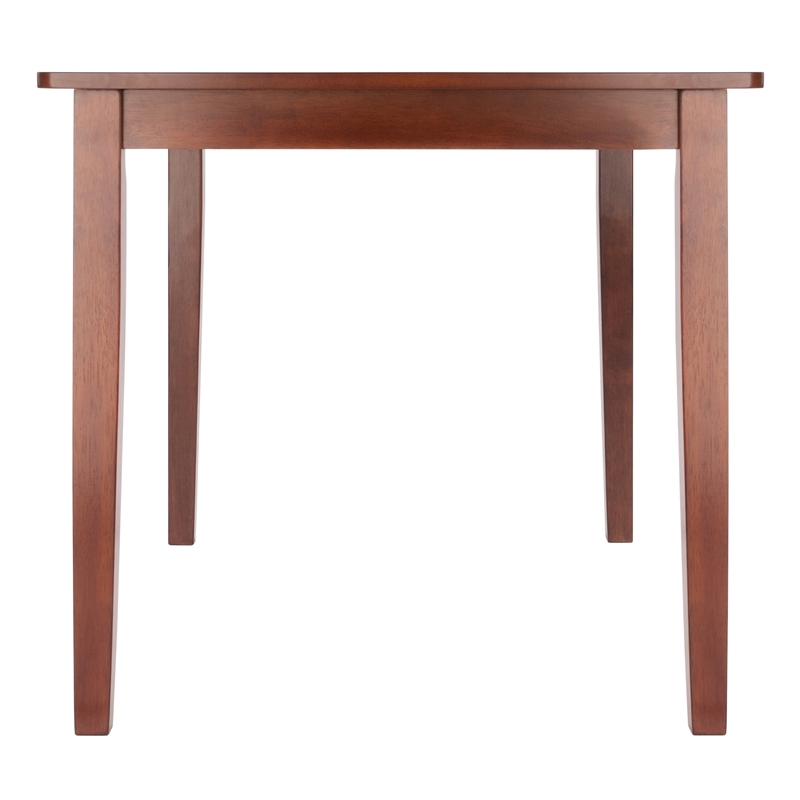 Winsome Darren Transitional Solid Wood Dining Table Extension Top in Walnut