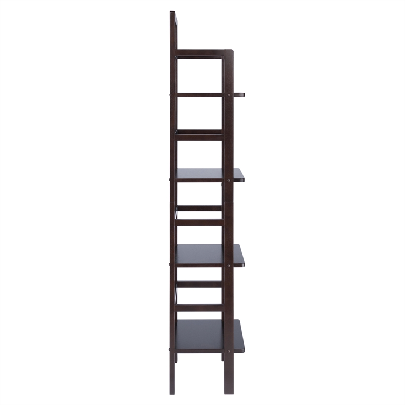 Winsome Aiden Narrow Transitional Solid Wood Baker's Rack in Coffee