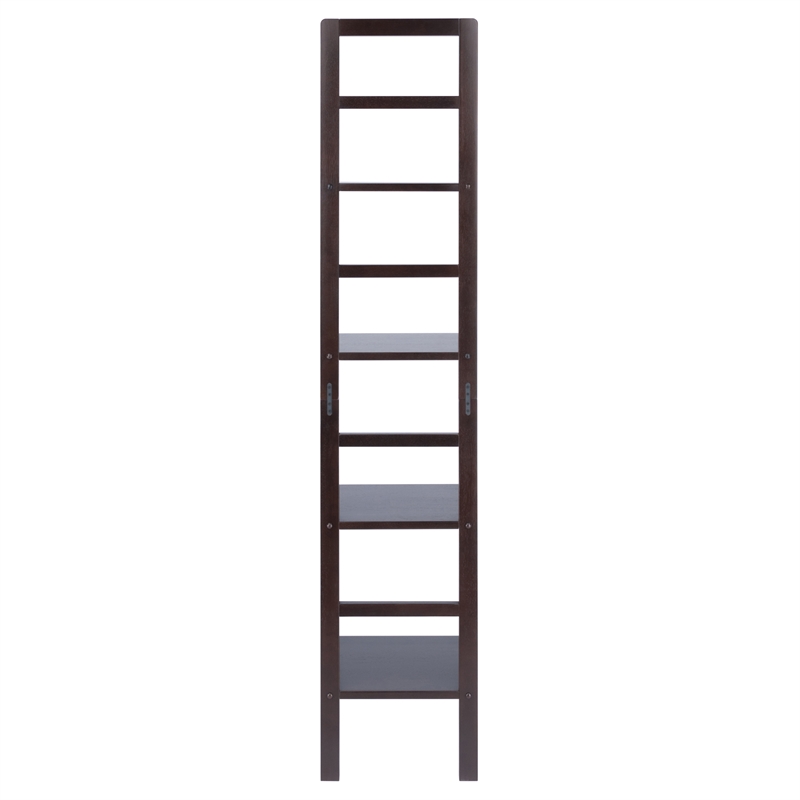 Winsome Aiden Narrow Transitional Solid Wood Baker's Rack in Coffee