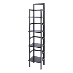 Winsome Aiden Narrow Transitional Solid Wood Baker's Rack in Coffee