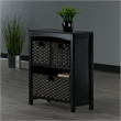 Winsome Terrace 4-Piece Solid Wood Storage Shelf w/ Baskets in Walnut/Chocolate